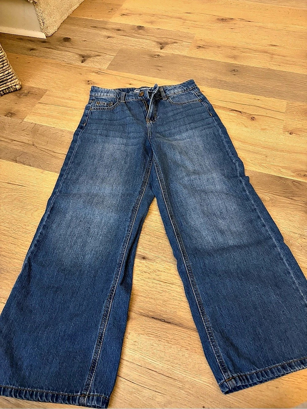 Wonder Nation Baggy Wide Leg Jeans Blue Waist 12